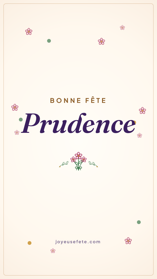 Image « Bonne fête Prudence » au format story