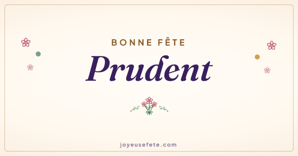 Image « Bonne fête Prudent » au format large