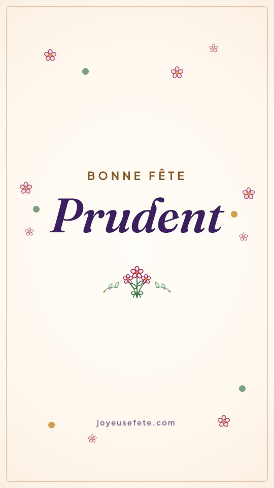 Image « Bonne fête Prudent » au format story