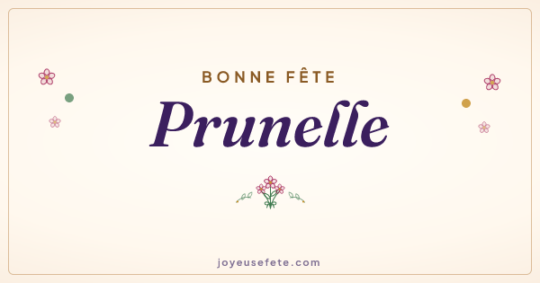 Image « Bonne fête Prunelle » au format large