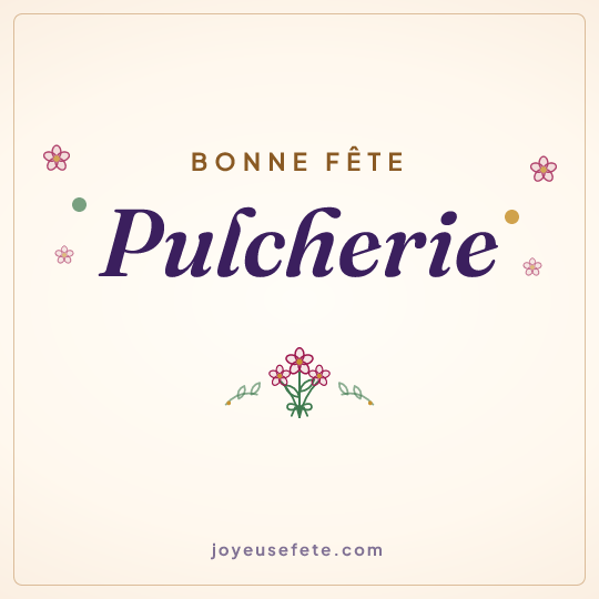 Image carrée « Bonne fête Pulcherie » pour WhatsApp