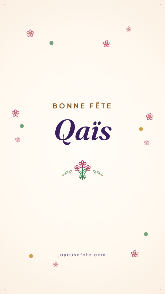 Image « Bonne fête Qaïs » au format story