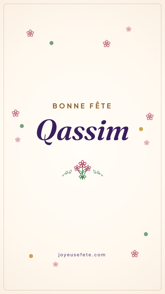 Image « Bonne fête Qassim » au format story