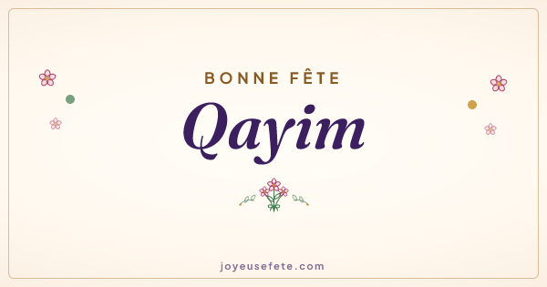 Image « Bonne fête Qayim » au format large