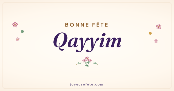 Image « Bonne fête Qayyim » au format large