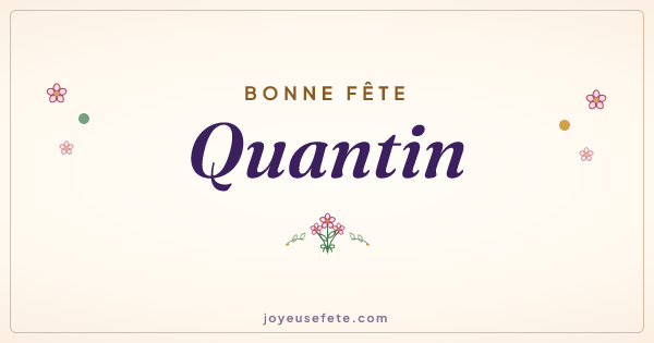 Image « Bonne fête Quantin » au format large