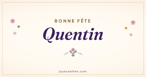 Image « Bonne fête Quentin » au format large