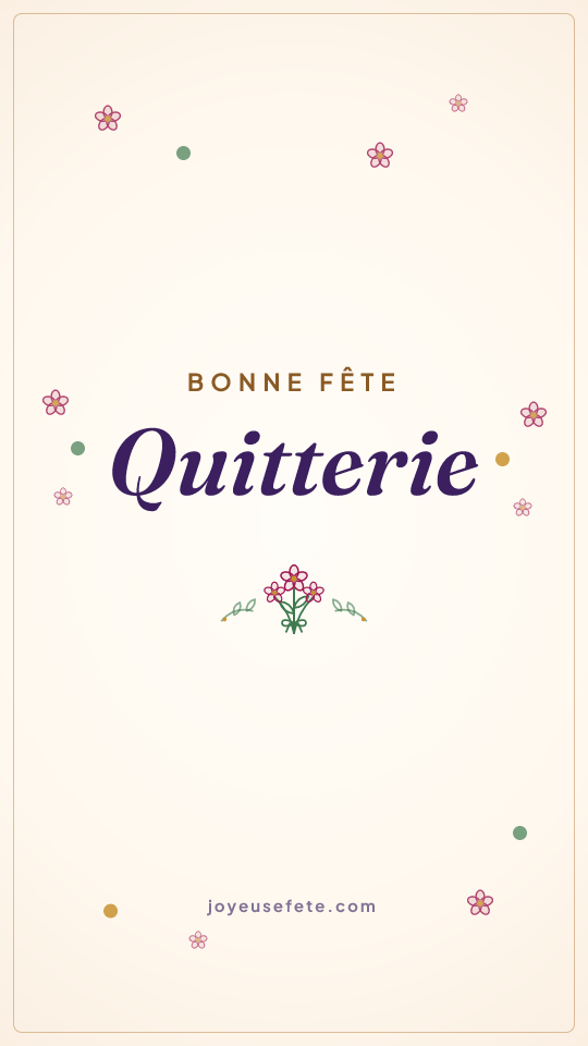 Image « Bonne fête Quitterie » au format story