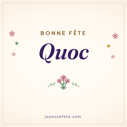 Image carrée « Bonne fête Quoc » pour WhatsApp