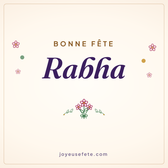 Image carrée « Bonne fête Rabha » pour WhatsApp