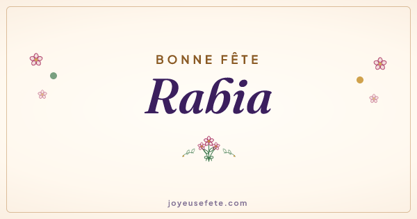 Image « Bonne fête Rabia » au format large