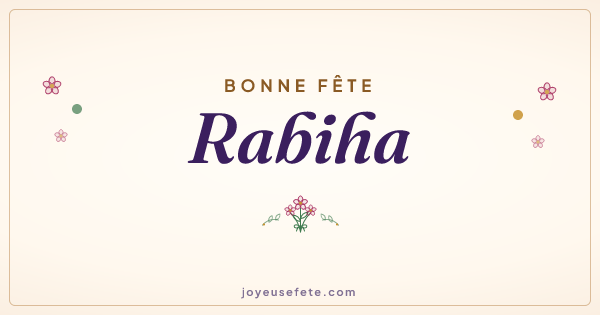 Image « Bonne fête Rabiha » au format large