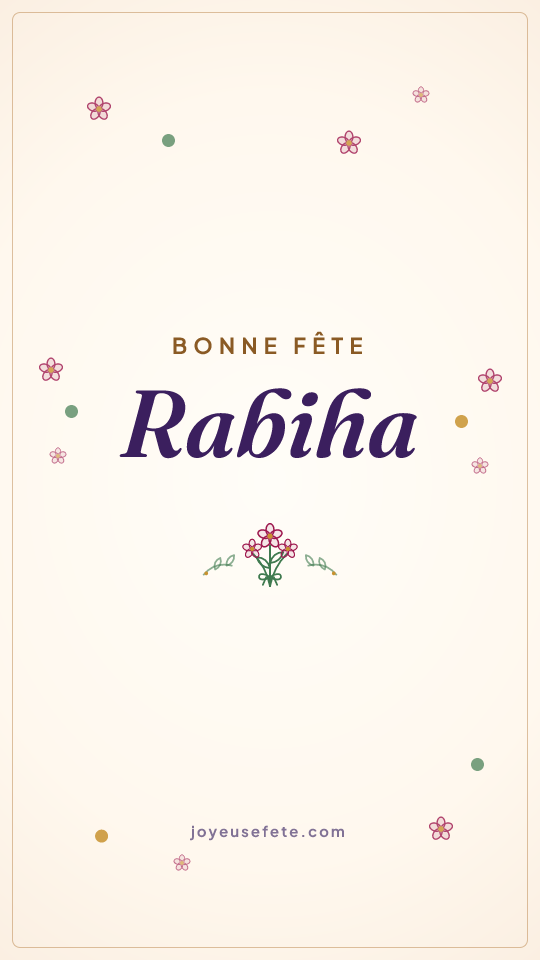 Image « Bonne fête Rabiha » au format story