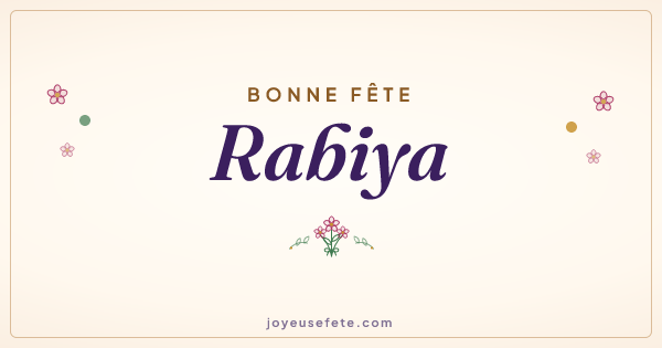 Image « Bonne fête Rabiya » au format large