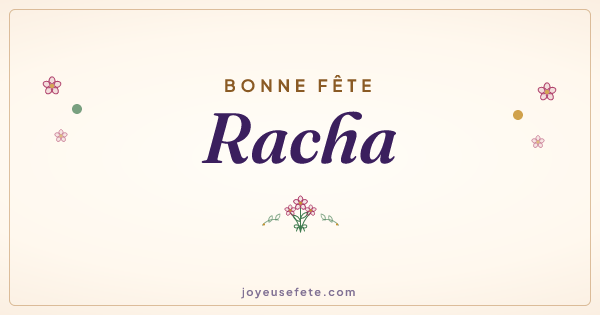 Image « Bonne fête Racha » au format large