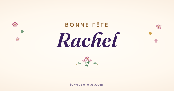 Image « Bonne fête Rachel » au format large