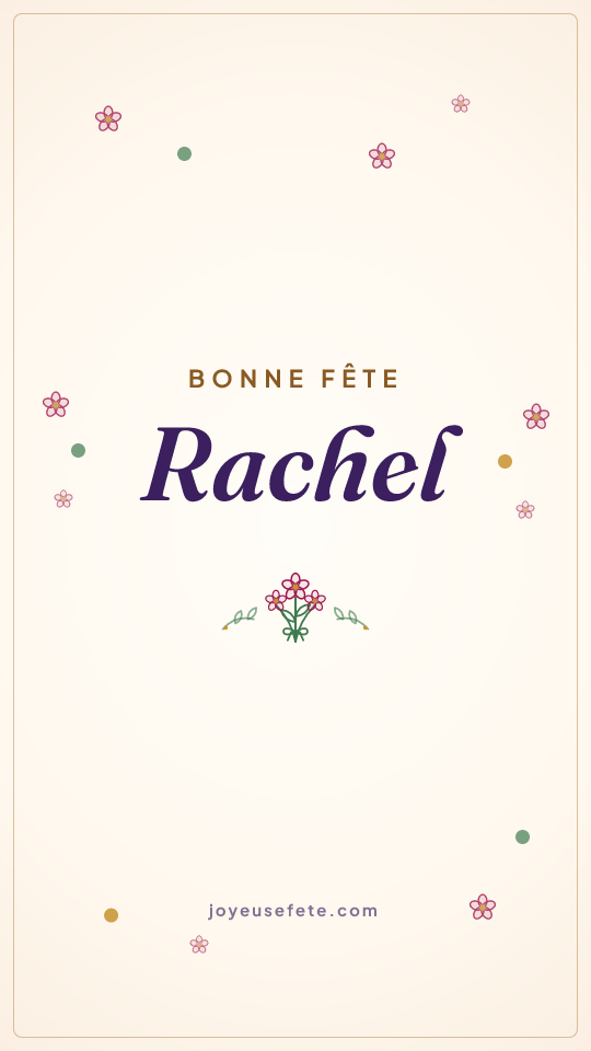 Image « Bonne fête Rachel » au format story