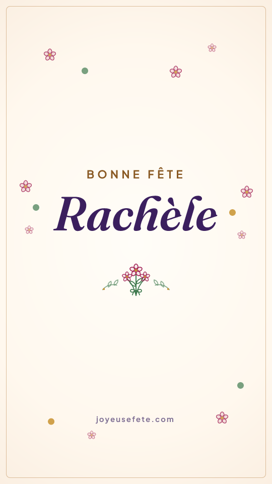 Image « Bonne fête Rachèle » au format story