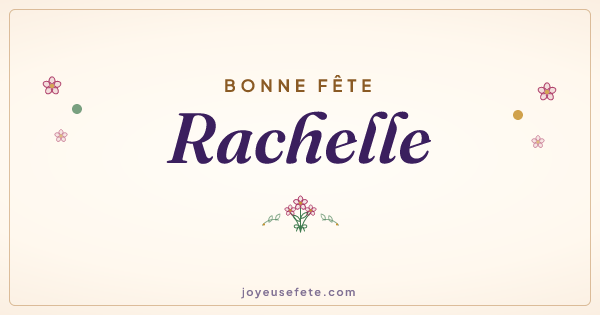 Image « Bonne fête Rachelle » au format large