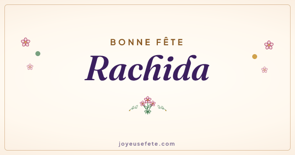 Image « Bonne fête Rachida » au format large