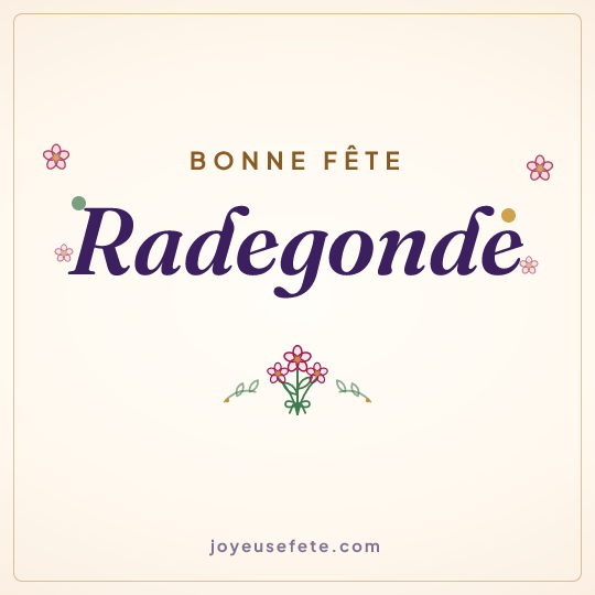 Image carrée « Bonne fête Radegonde » pour WhatsApp