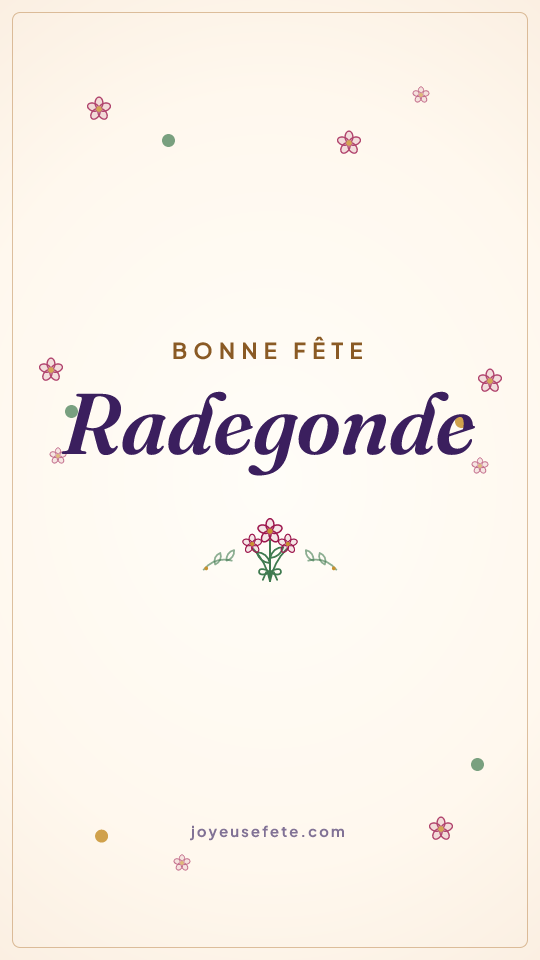 Image « Bonne fête Radegonde » au format story