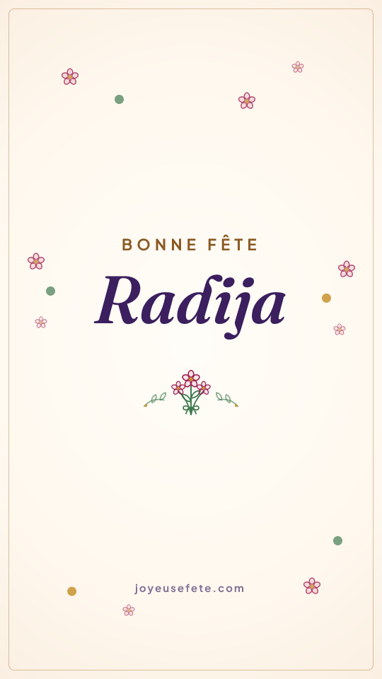 Image « Bonne fête Radija » au format story