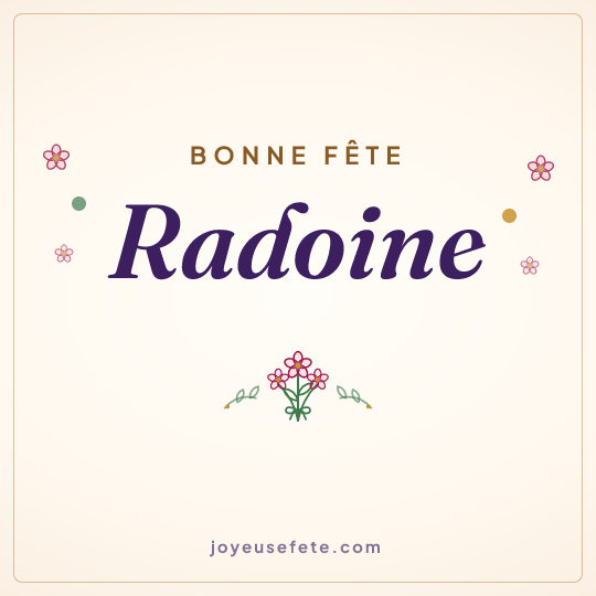 Image carrée « Bonne fête Radoine » pour WhatsApp