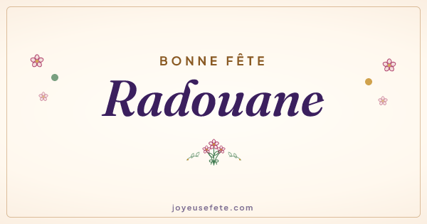Image « Bonne fête Radouane » au format large