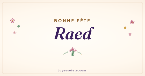 Image « Bonne fête Raed » au format large