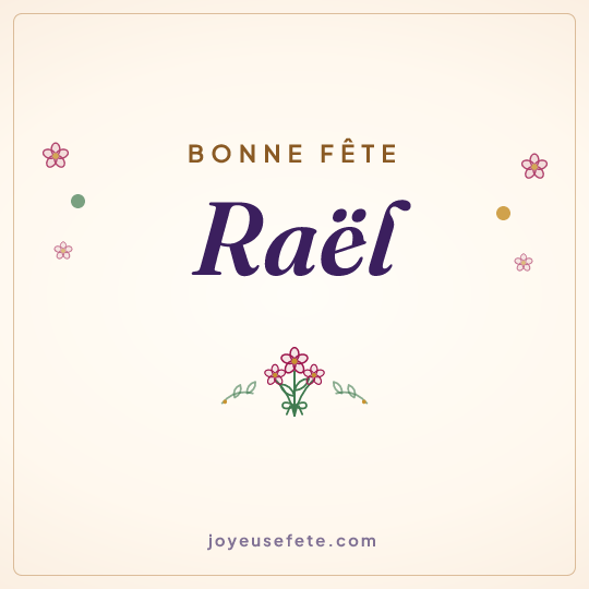 Image carrée « Bonne fête Raël » pour WhatsApp