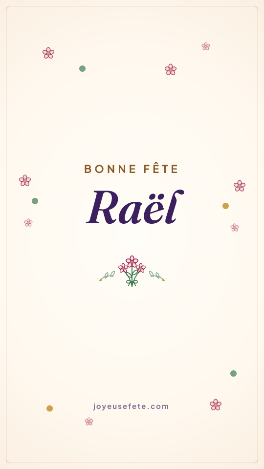 Image « Bonne fête Raël » au format story