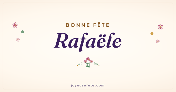 Image « Bonne fête Rafaële » au format large