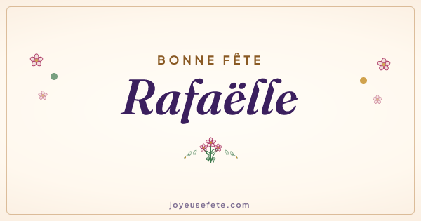 Image « Bonne fête Rafaëlle » au format large