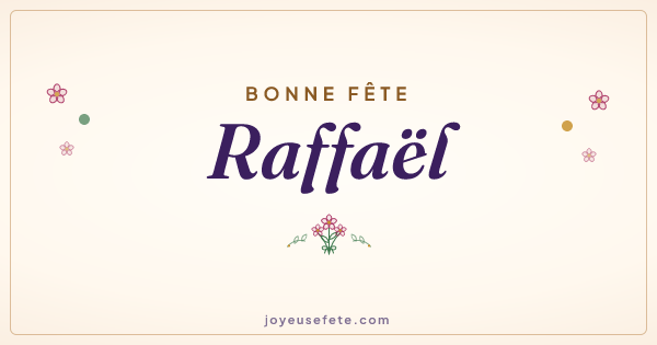Image « Bonne fête Raffaël » au format large