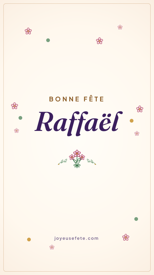 Image « Bonne fête Raffaël » au format story