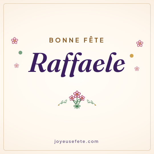 Image carrée « Bonne fête Raffaele » pour WhatsApp