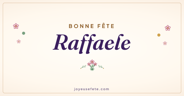 Image « Bonne fête Raffaele » au format large