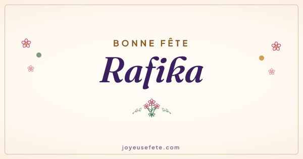 Image « Bonne fête Rafika » au format large