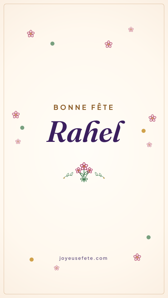 Image « Bonne fête Rahel » au format story