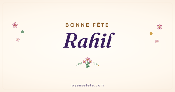 Image « Bonne fête Rahil » au format large