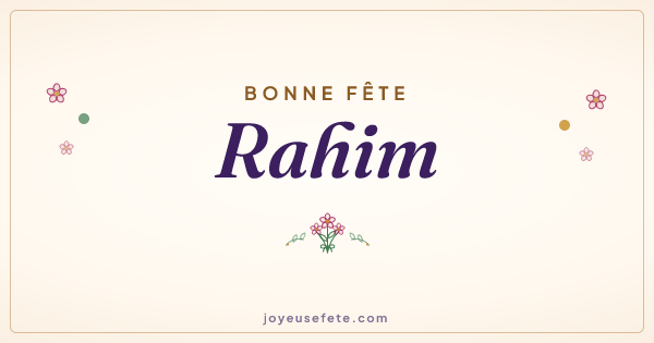 Image « Bonne fête Rahim » au format large