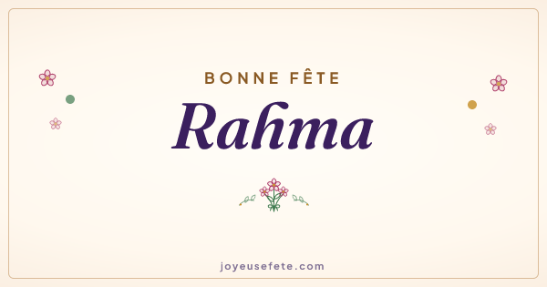 Image « Bonne fête Rahma » au format large