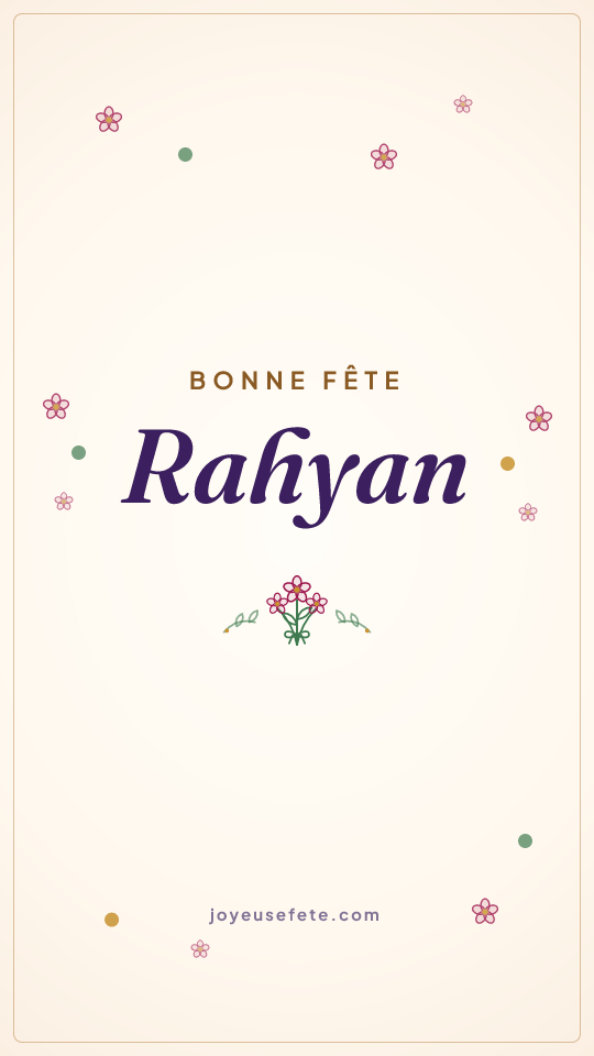 Image « Bonne fête Rahyan » au format story