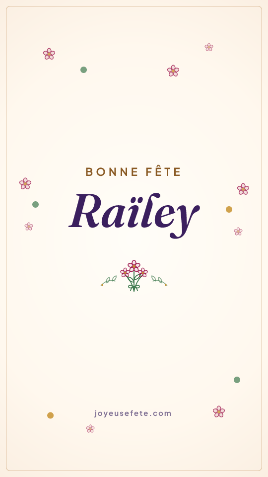 Image « Bonne fête Raïley » au format story