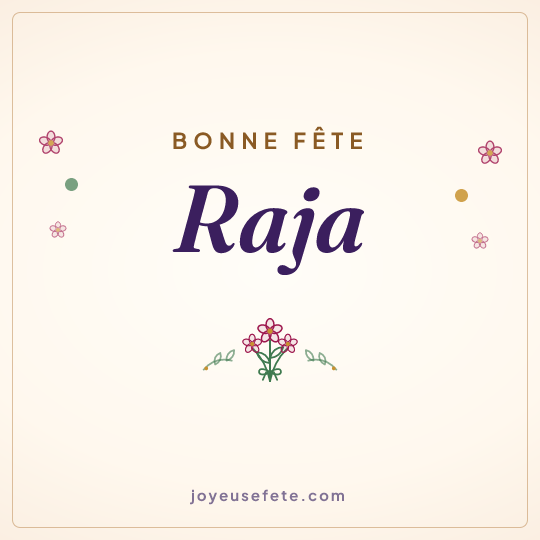 Image carrée « Bonne fête Raja » pour WhatsApp