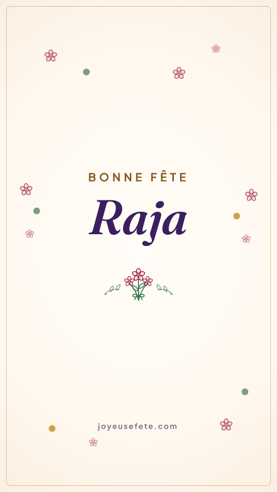 Image « Bonne fête Raja » au format story