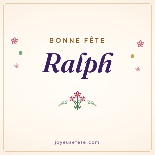 Image carrée « Bonne fête Ralph » pour WhatsApp