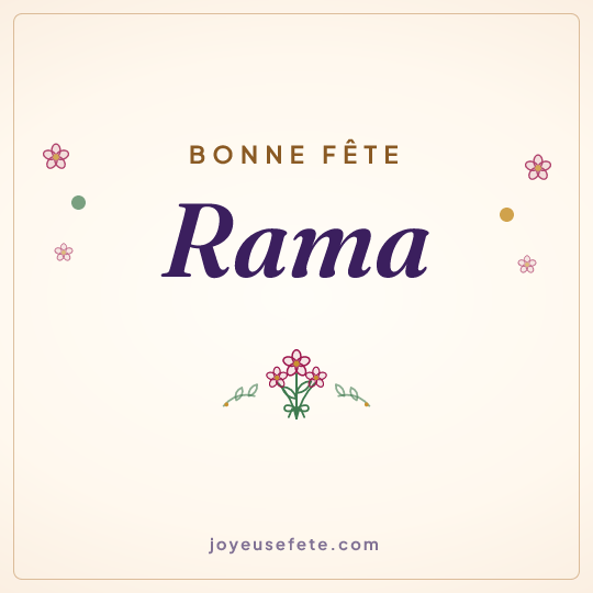 Image carrée « Bonne fête Rama » pour WhatsApp