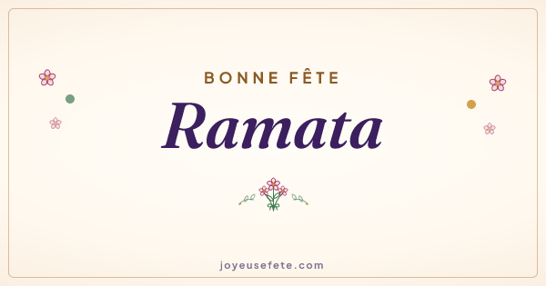 Image « Bonne fête Ramata » au format large